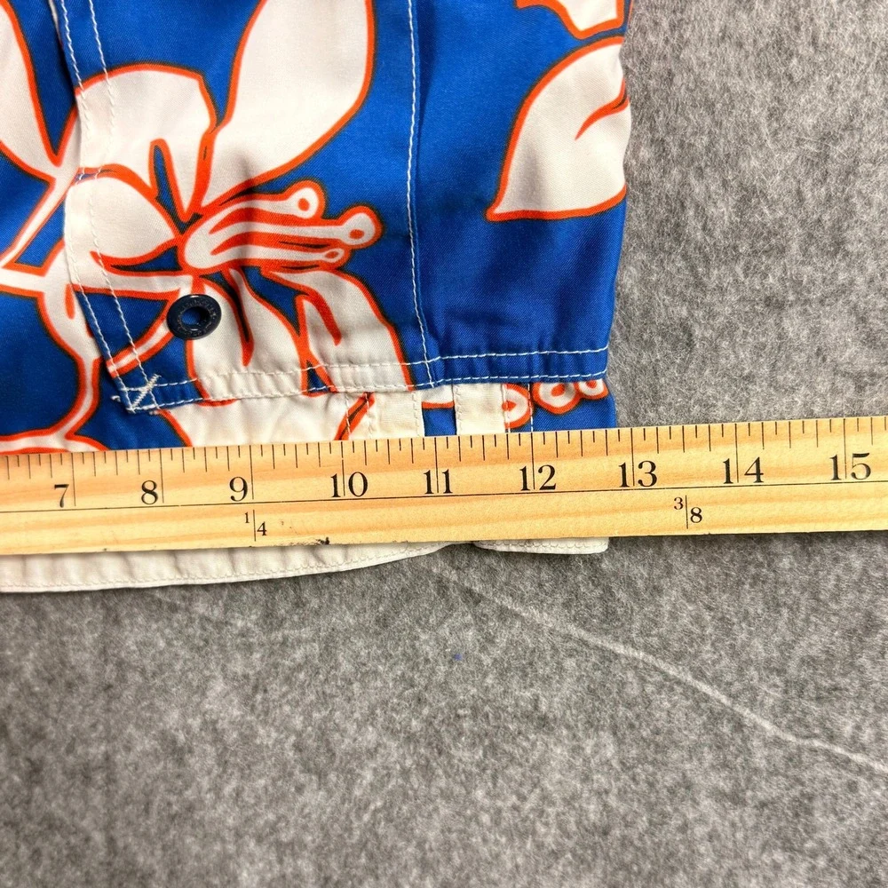 Abercrombie & Fitch Mens Blue Floral Cargo Board Shorts Size L Swim Vintage - Picture 4 of 14